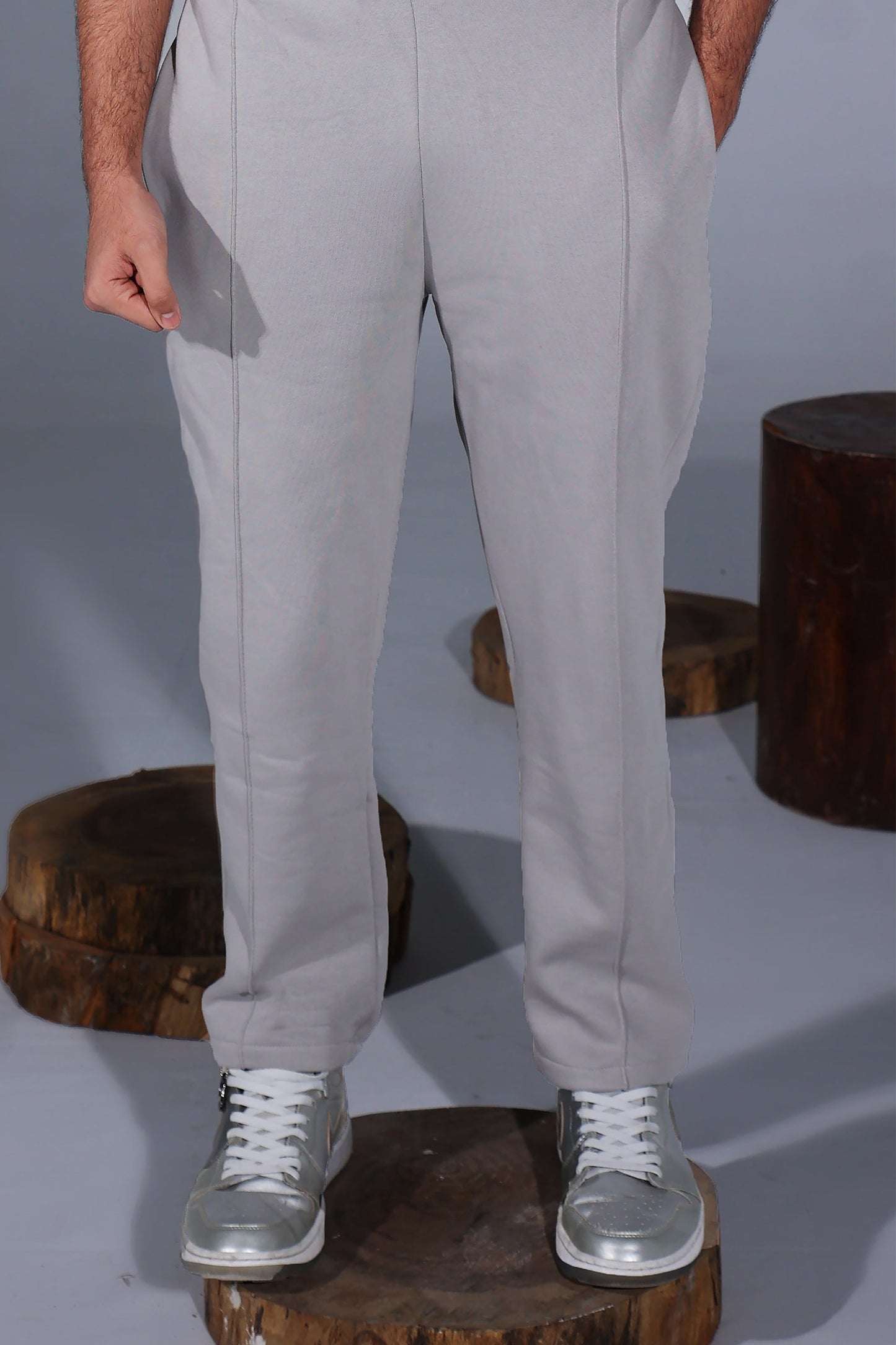 Straight Fit Pleated Trousers